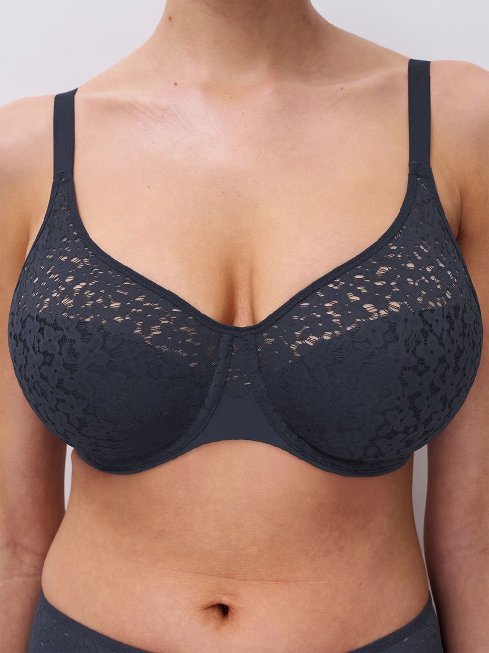 Chantelle Lace Underwire Bra - BLUE